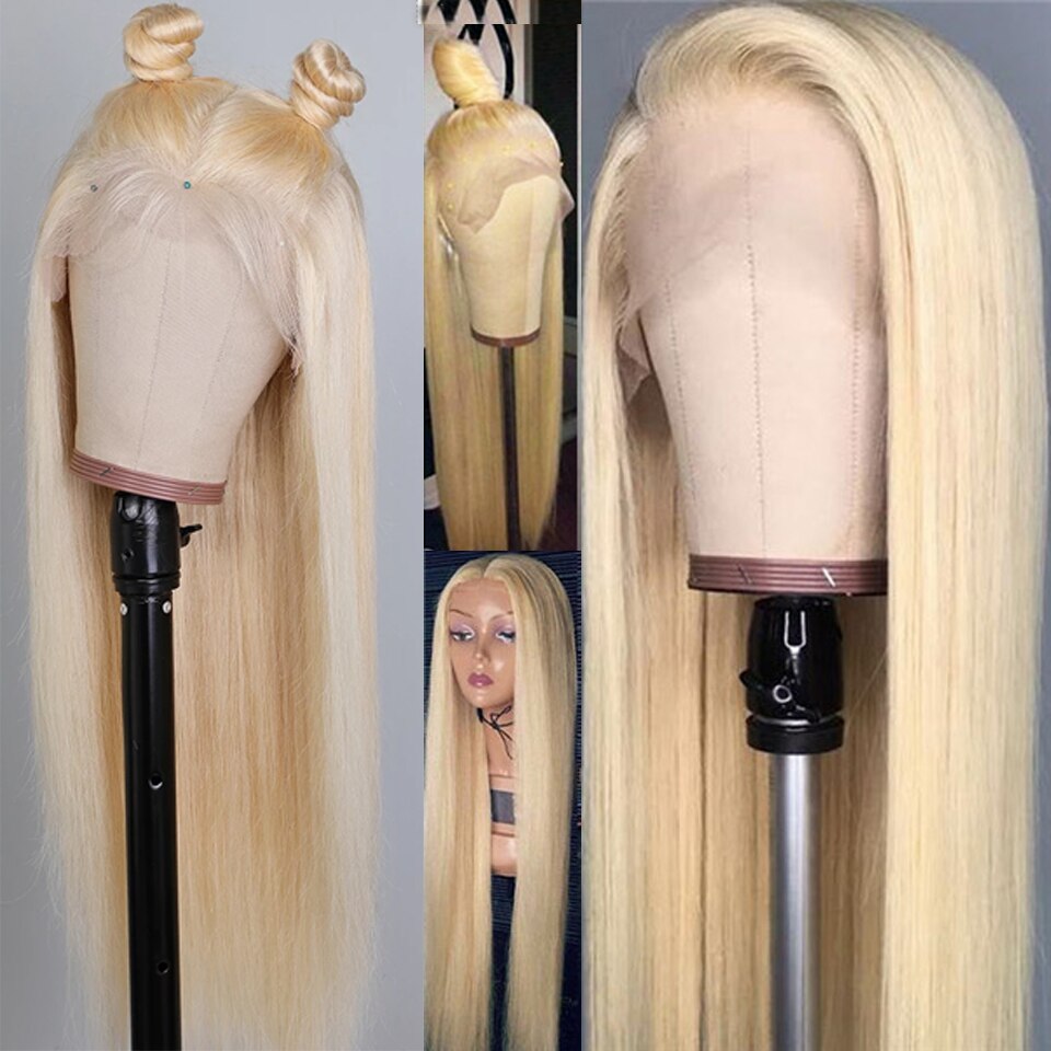 Lace Front Blonde Straight Human Hair Wig